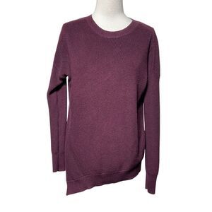 Athleta Purple Asymmetrical Long Sleeve Oversize Tunic Sweater XS
